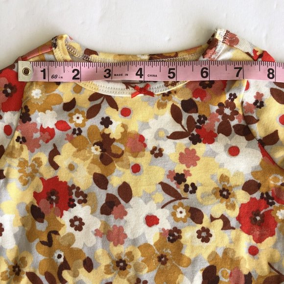 Carter's Baby Girls Long Sleeves Shirt Flowers Leaves Fall Colors Size 9 M - Picture 4 of 8